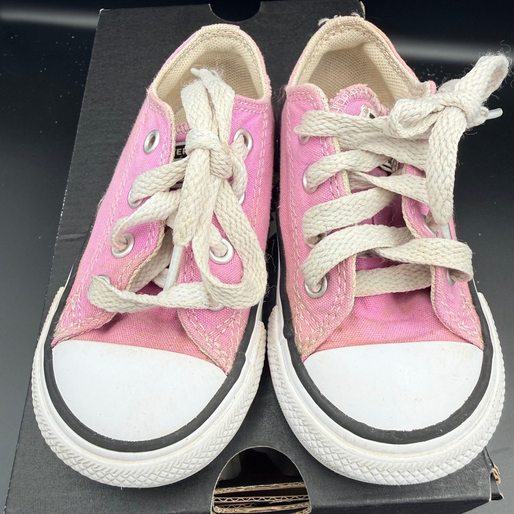 Converse Chuck Taylor All Star Ox Infant Size 6 Peony Pink Sneakers 768129F - Picture 3 of 9